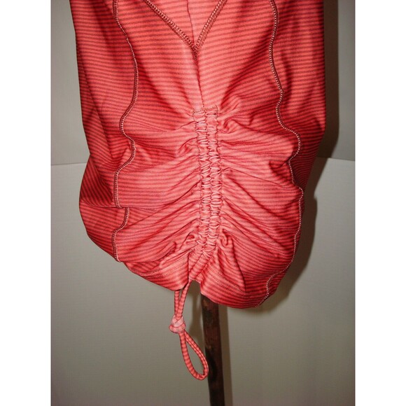 New Womens S Catarina Swim Surf Top Sun UPF 50 Prana Brown Orange Stripe Beach - Picture 3 of 8
